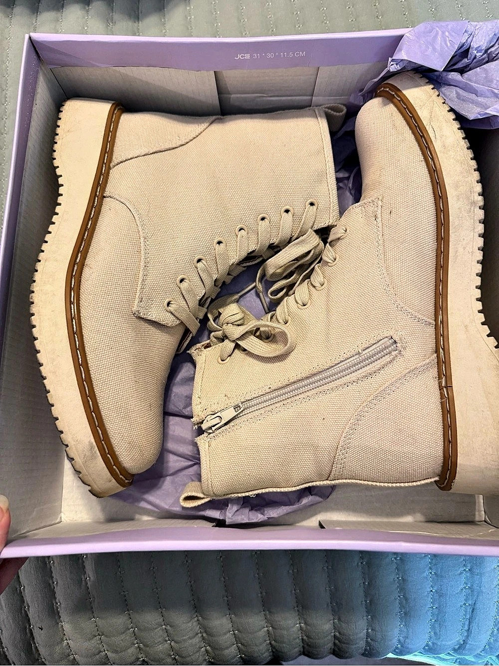 madden girl KURT Combat Boots Beige US 8